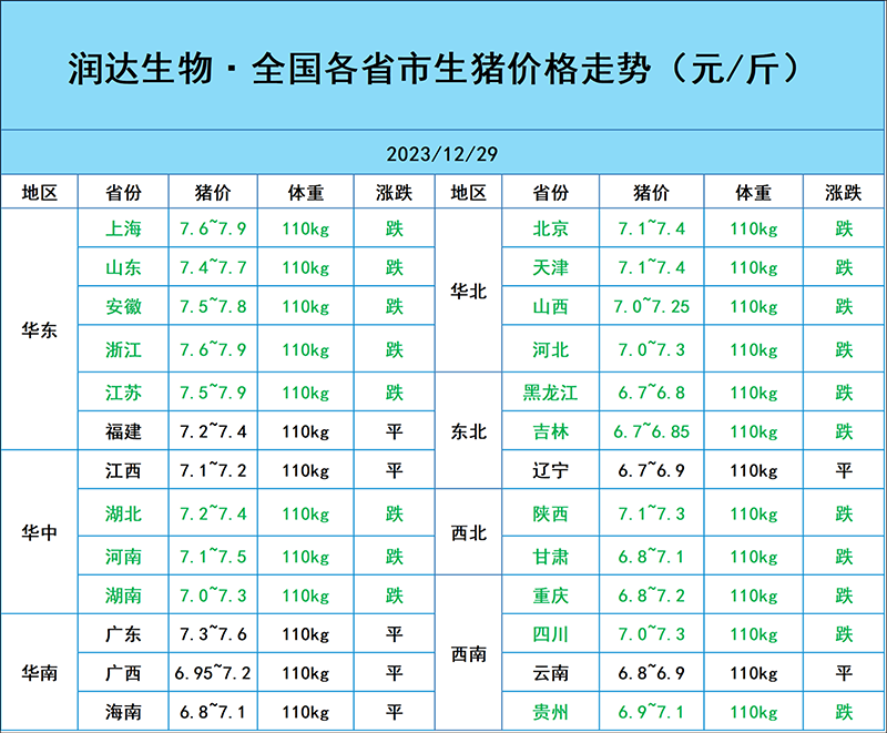 12月29日猪价行情