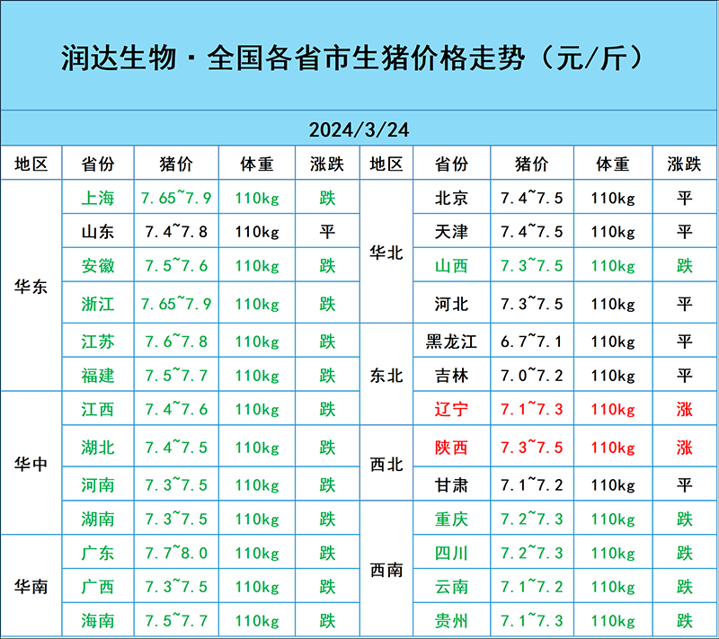 3月24日猪价行情